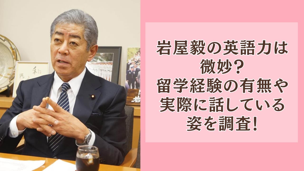 岩屋毅の英語力は微妙？留学経験の有無や実際に話している姿を調査！